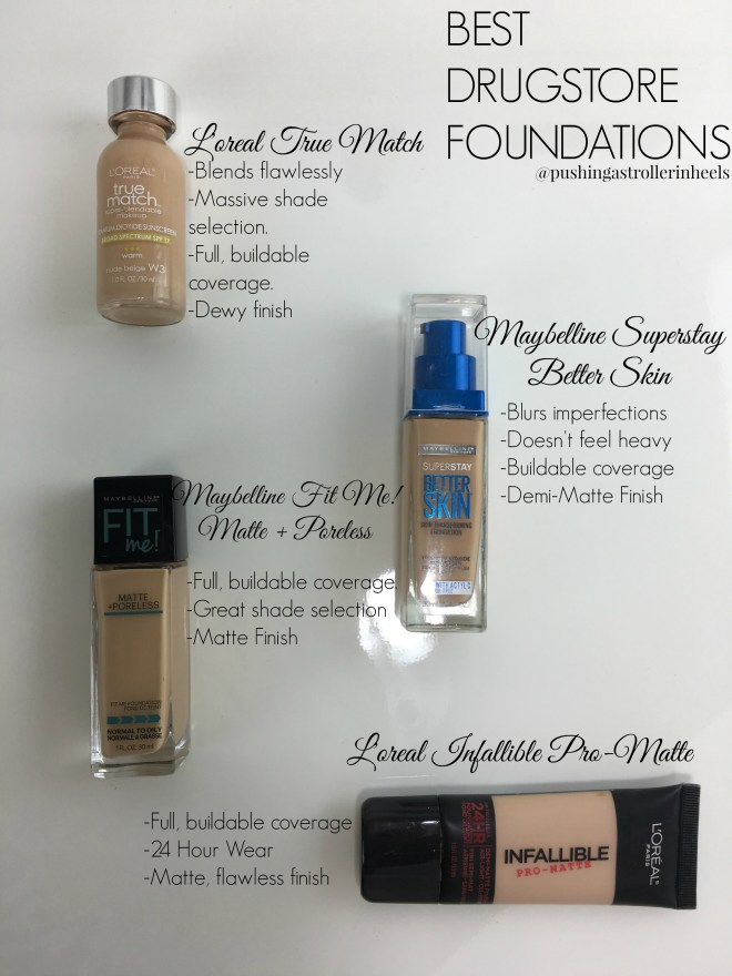 drugstore foundations with text